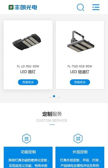 豐朗光電網站案例圖片1