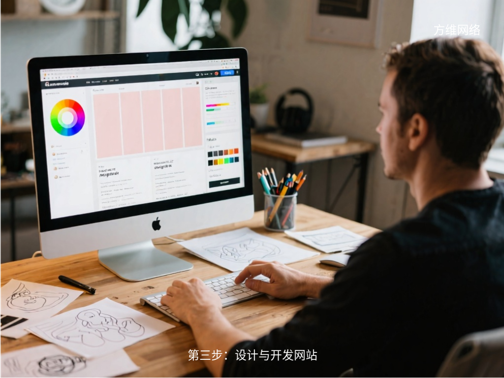 第三步：設(shè)計(jì)與開(kāi)發(fā)網(wǎng)站