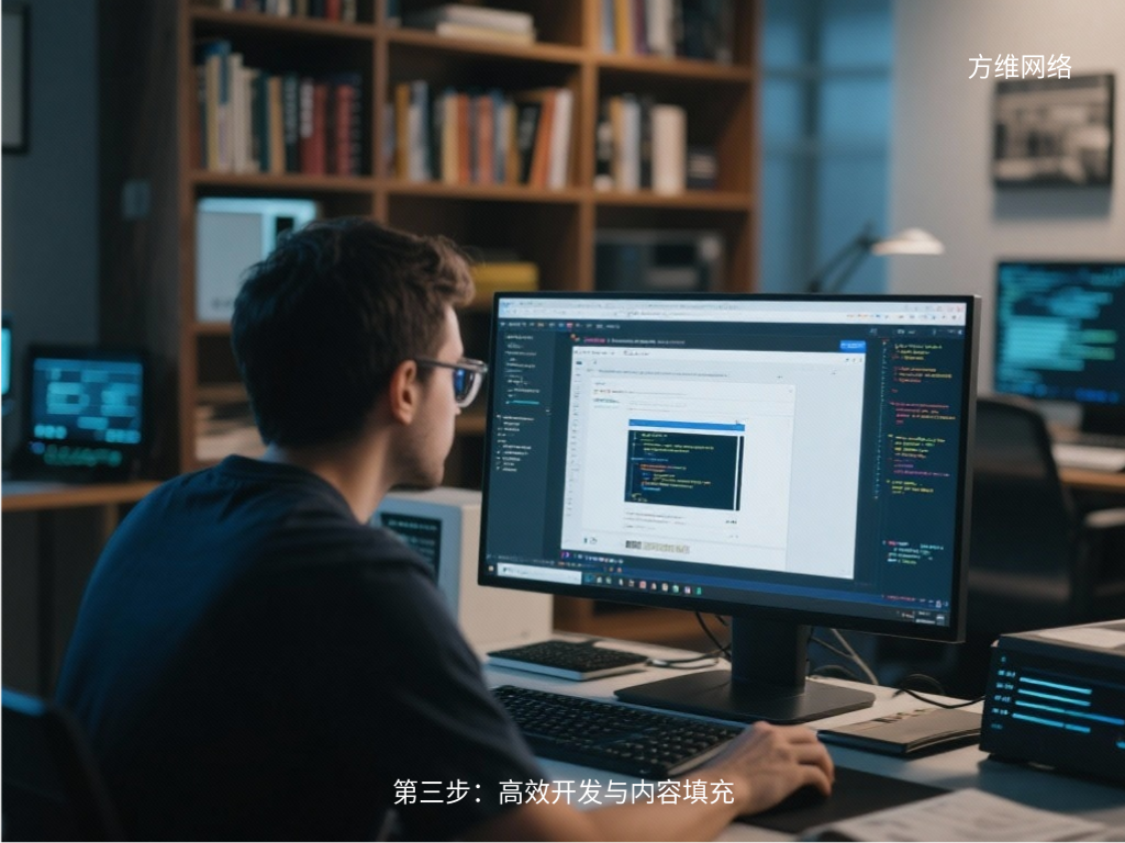 第三步:高效開發與內容填充