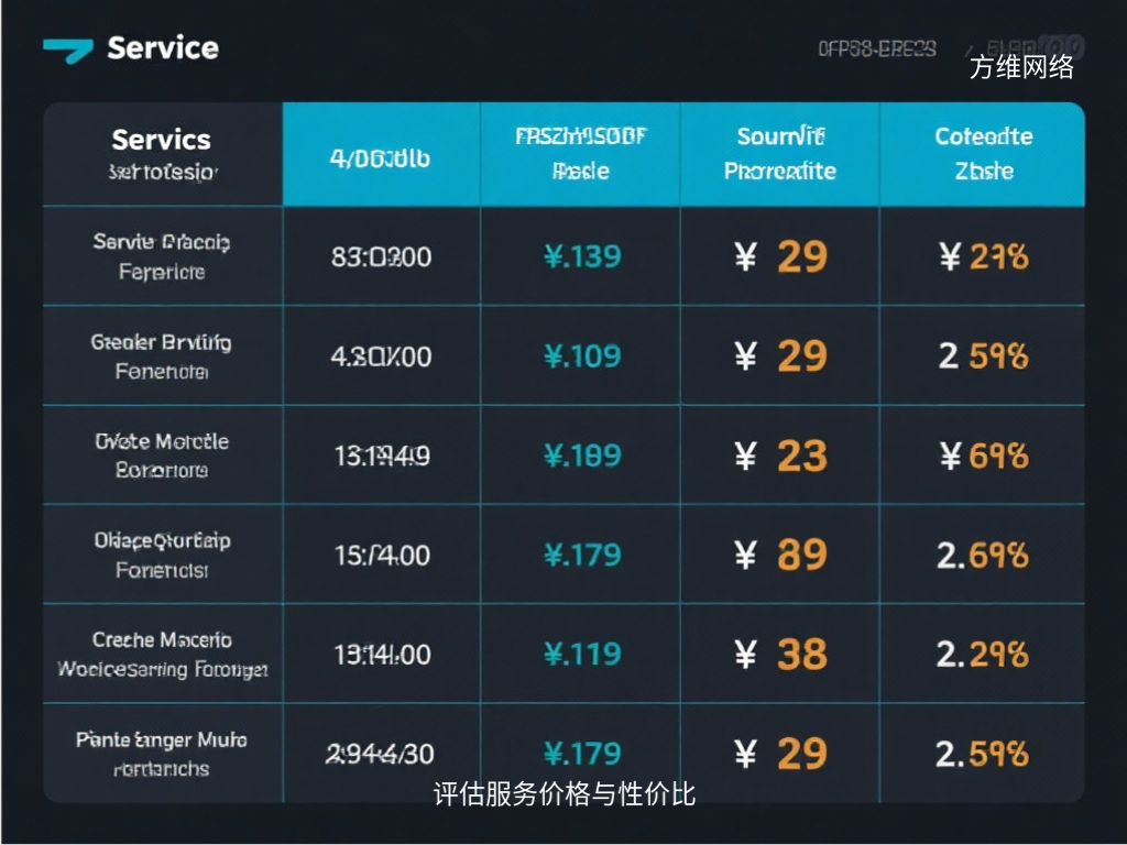 評(píng)估服務(wù)價(jià)格與性價(jià)比
