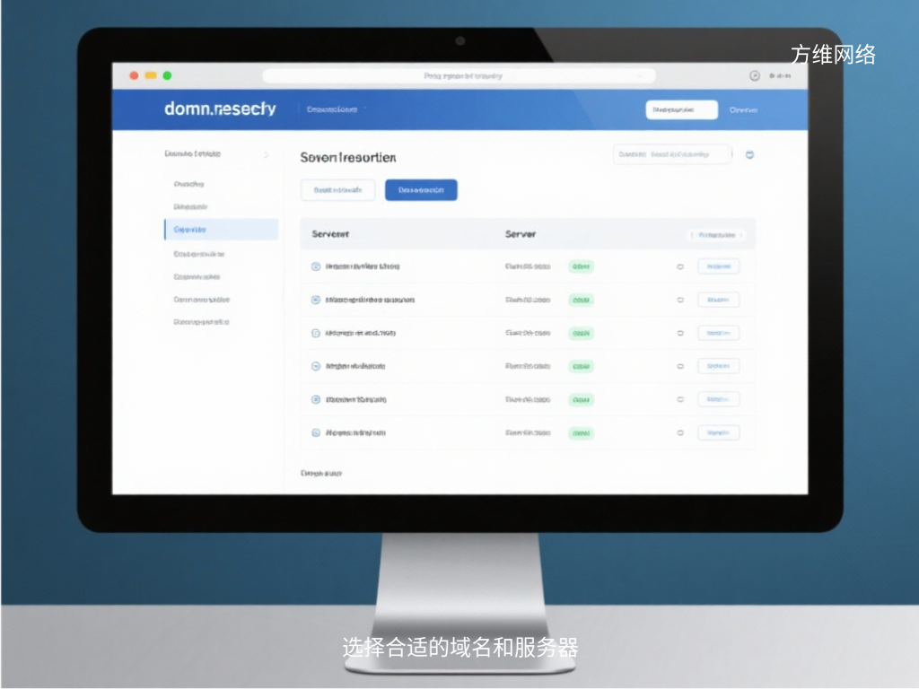 選擇合適的域名和服務(wù)器