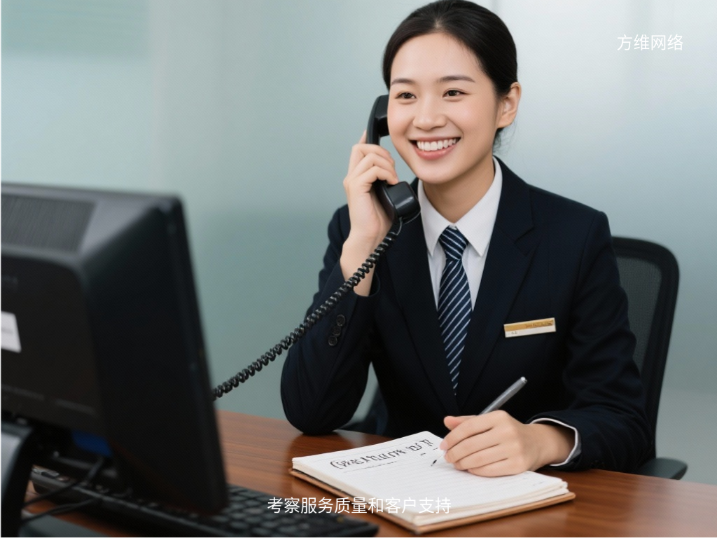 考察服務質量和客戶支持